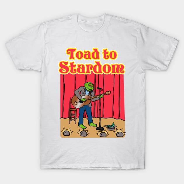 Toad To Stardom-Guitar T-Shirt by King Stone Designs